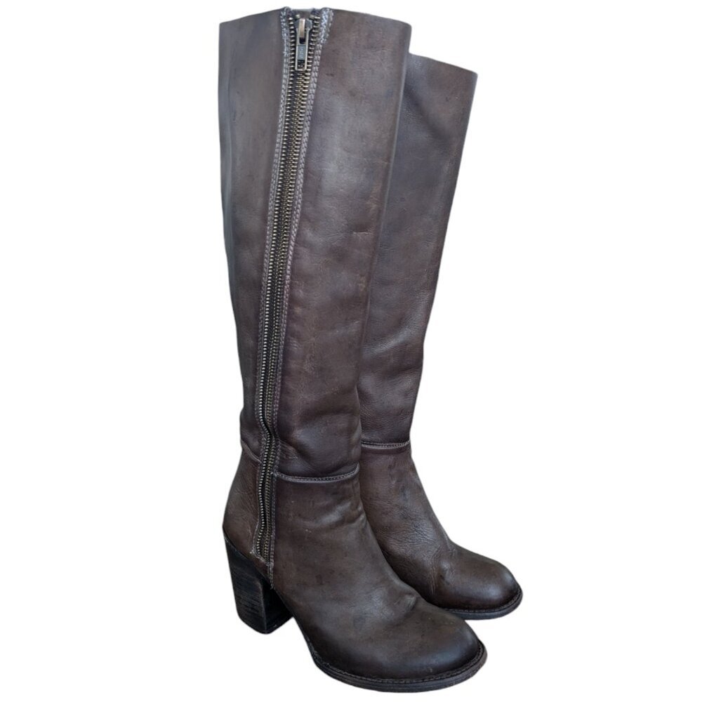 🦅 Freebird by Steven Brown Leather Beau Zip up boots - Size 8 🦅
